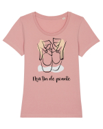 Mă țin de poante Tricou mânecă scurtă guler larg fitted Damă Expresser