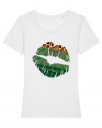 Lucky Lips St Patrick's Day Tricou mânecă scurtă guler larg fitted Damă Expresser