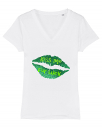 Kiss Me For Luck Tricou mânecă scurtă guler V Damă Evoker