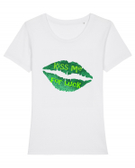 Kiss Me For Luck Tricou mânecă scurtă guler larg fitted Damă Expresser