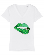 Lucky Irish Lips Tricou mânecă scurtă guler V Damă Evoker