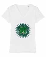 Lucky Irish Tricou mânecă scurtă guler V Damă Evoker