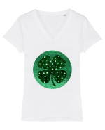 Lucky St. Patrick Tricou mânecă scurtă guler V Damă Evoker