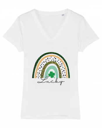 Lucky St. Patrick's Day Rainbow White