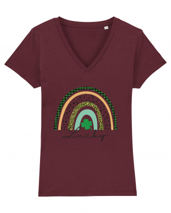 Lucky St. Patrick's Day Rainbow Burgundy