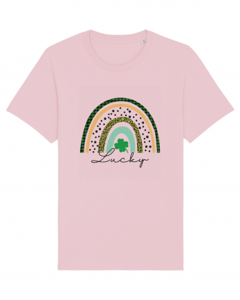 Lucky St. Patrick's Day Rainbow Cotton Pink