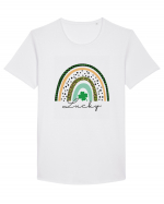 Lucky St. Patrick's Day Rainbow Tricou mânecă scurtă guler larg Bărbat Skater