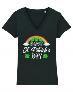 Happy St. Patrick's Day Tricou mânecă scurtă guler V Damă Evoker