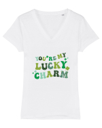 You're My Lucky Charm Tricou mânecă scurtă guler V Damă Evoker