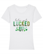 Let's Get Lucked Up Tricou mânecă scurtă guler larg fitted Damă Expresser