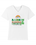 Rainbow Kisses And Leprechaun Wishes Tricou mânecă scurtă guler V Bărbat Presenter