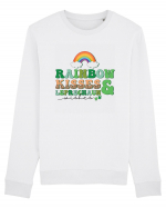 Rainbow Kisses And Leprechaun Wishes Bluză mânecă lungă Unisex Rise