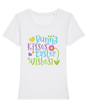 Bunny Kisses Easter Wishes White