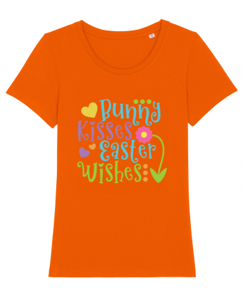 Bunny Kisses Easter Wishes Bright Orange