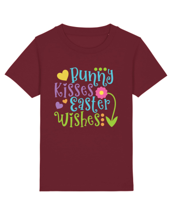 Bunny Kisses Easter Wishes Burgundy