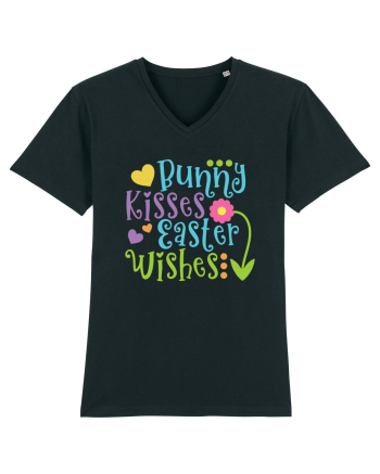 Bunny Kisses Easter Wishes Black