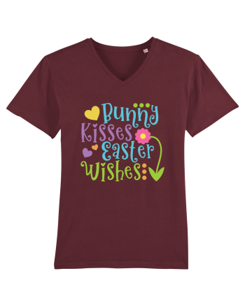 Bunny Kisses Easter Wishes Burgundy