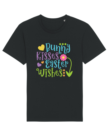 Bunny Kisses Easter Wishes Black