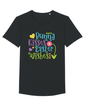 Bunny Kisses Easter Wishes Black