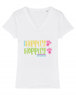 Hippity Hoppity Tricou mânecă scurtă guler V Damă Evoker