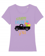 Happy Easter Yall Tricou mânecă scurtă guler larg fitted Damă Expresser