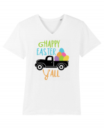 Happy Easter Yall Tricou mânecă scurtă guler V Bărbat Presenter