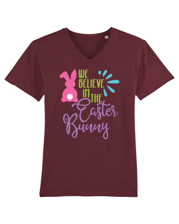We Believe in the Easter Bunny Burgundy