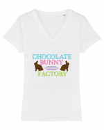 Chocolate Bunny Factory Tricou mânecă scurtă guler V Damă Evoker