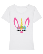 Unicorn Bunny Tricou mânecă scurtă guler larg fitted Damă Expresser