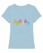 Easter Tricou mânecă scurtă guler larg fitted Damă Expresser