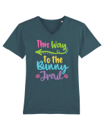 This way to the Bunny Trail Tricou mânecă scurtă guler V Bărbat Presenter