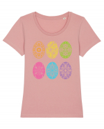 Easter Eggs Tricou mânecă scurtă guler larg fitted Damă Expresser