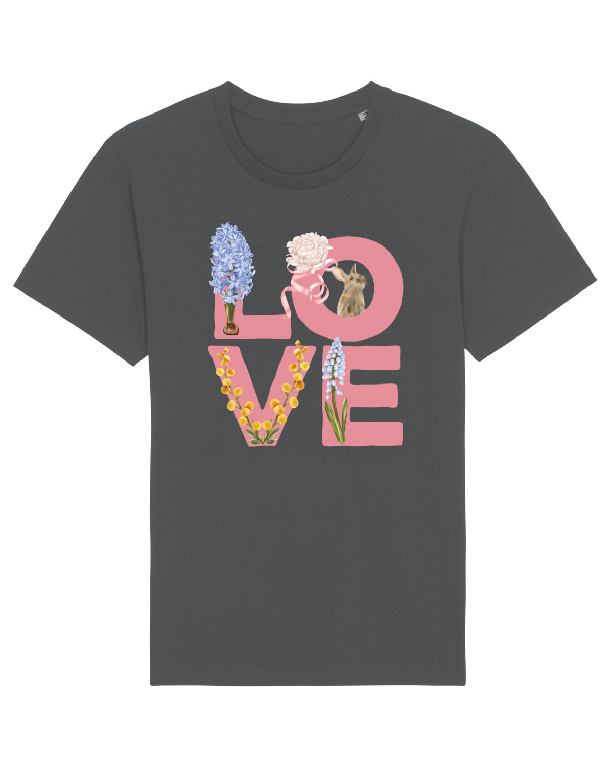 Tricou mânecă scurtă Unisex Rocker Anthracite