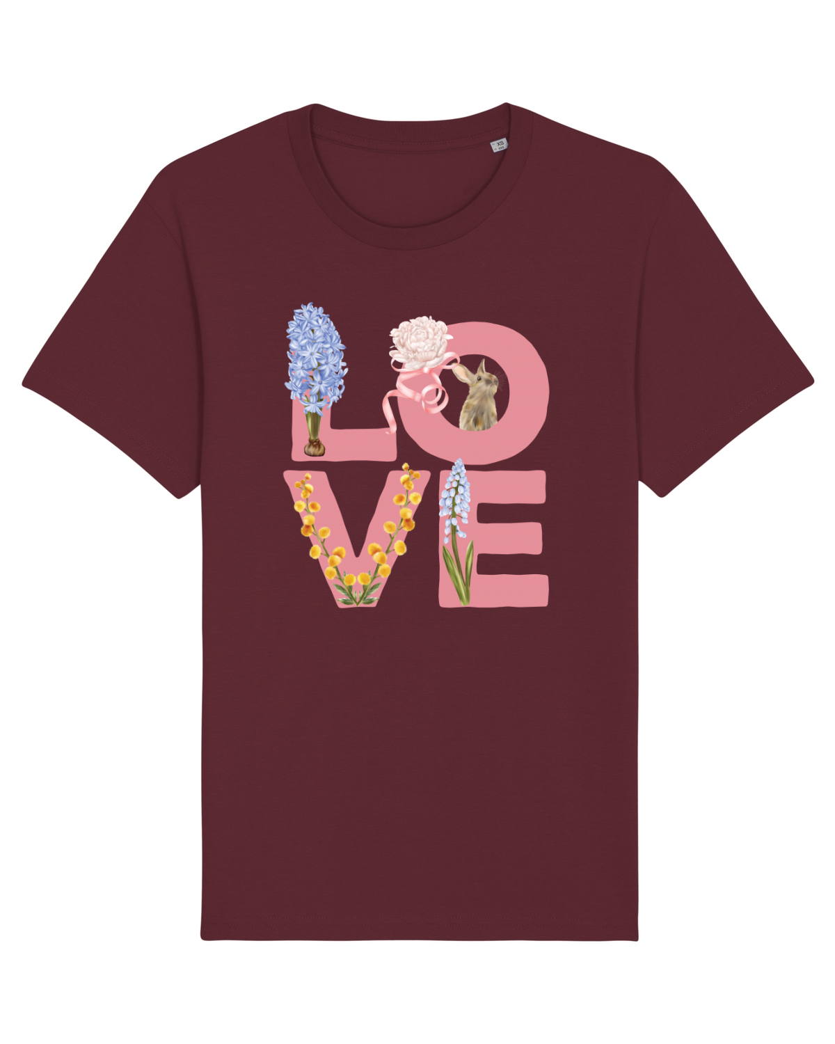 Tricou mânecă scurtă Unisex Rocker Burgundy