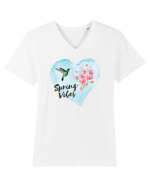 Spring vibes colibri Tricou mânecă scurtă guler V Bărbat Presenter
