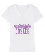 Easter Tricou mânecă scurtă guler V Damă Evoker