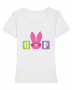 Hop Tricou mânecă scurtă guler larg fitted Damă Expresser