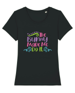 The Bunny Made Me Do It Tricou mânecă scurtă guler larg fitted Damă Expresser