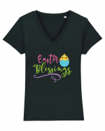 Easter Blessings Tricou mânecă scurtă guler V Damă Evoker