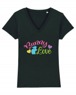 Bunny Love Tricou mânecă scurtă guler V Damă Evoker