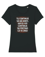 Continuă... Tricou mânecă scurtă guler larg fitted Damă Expresser