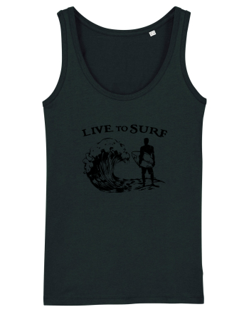 Live to Surf Black