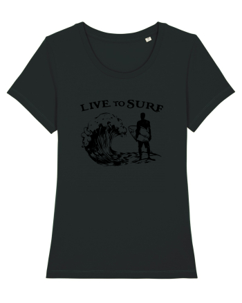 Live to Surf Black