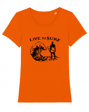 Live to Surf Bright Orange