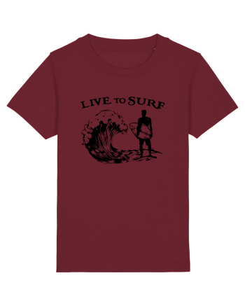 Live to Surf Burgundy