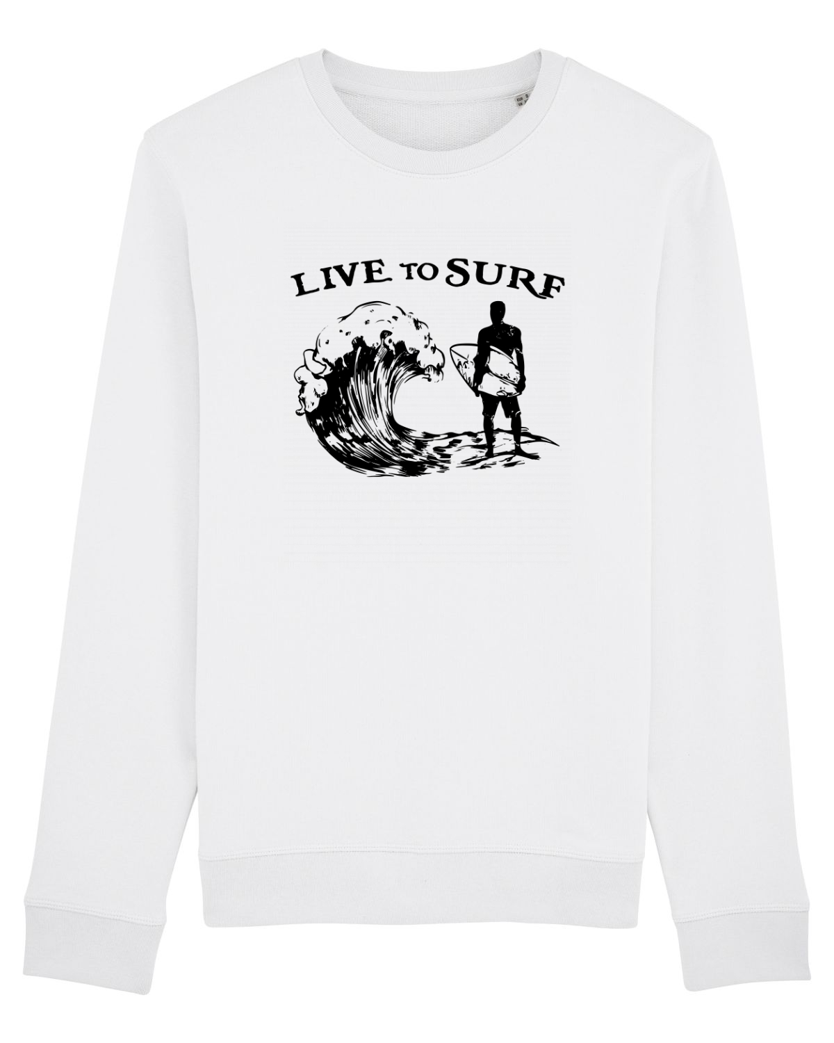 Bluză mânecă lungă Unisex Rise White