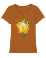 Light Bulb Tricou mânecă scurtă guler larg fitted Damă Expresser