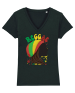 Reggae Music lover Tricou mânecă scurtă guler V Damă Evoker