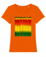 Reggae Music lover Tricou mânecă scurtă guler larg fitted Damă Expresser