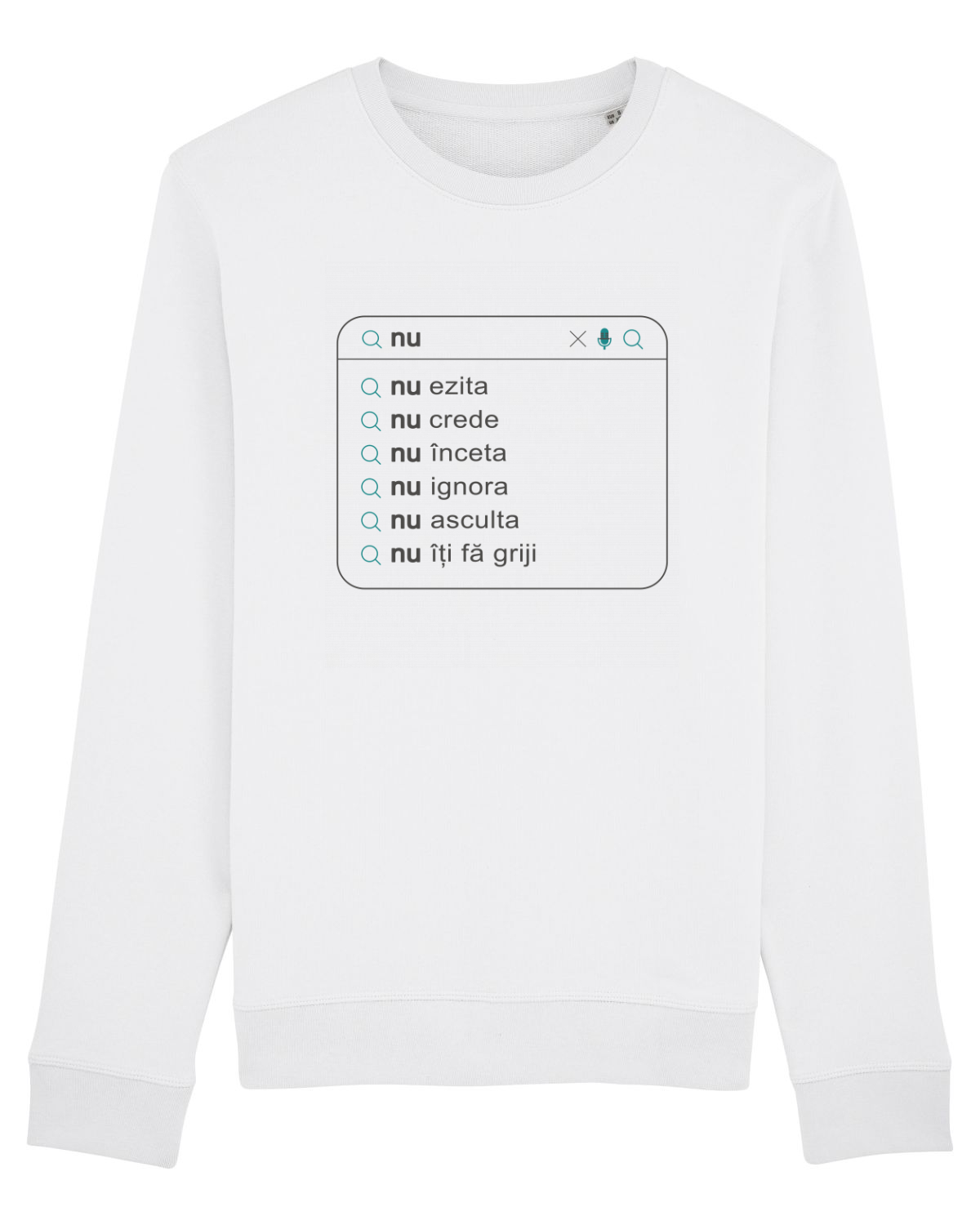 Bluză mânecă lungă Unisex Rise White
